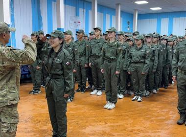 Якутские подростки прошли посвящение в курсанты и получили шевроны Центра «ВОИН»